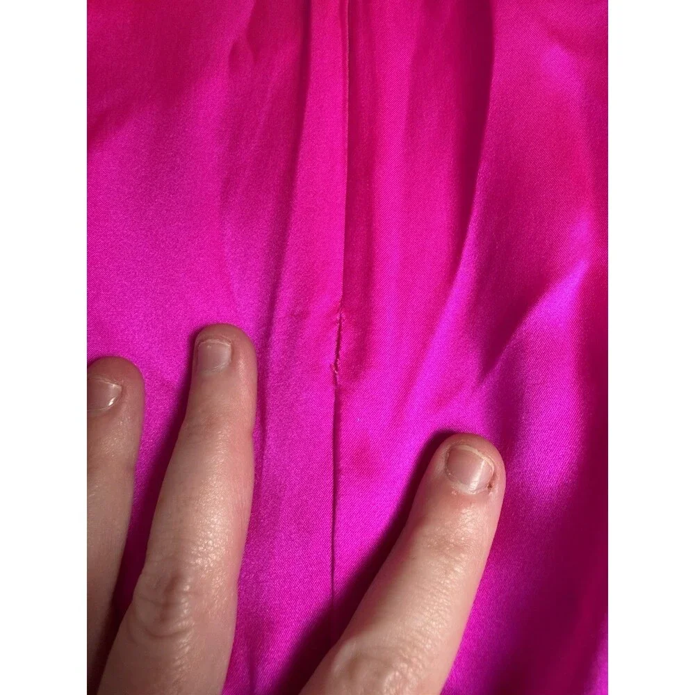 Amanda Uprichard Amalia Silk Gown Pink XS Ruffle High Low Dress